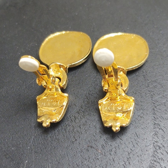 Rare M. SAAD Vintage Roman Coin Dangle Earrings - Picture 5 of 7